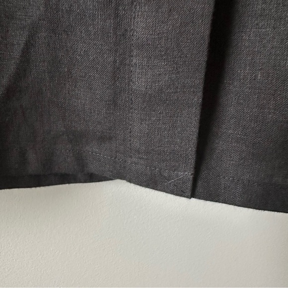 Talbots NWT Vintage Deadstock Irish Linen Long Skirt PL Black Elastic Waist - Picture 10 of 12